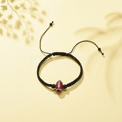 Acrylic Braided Bead Bracelet BJEW-JB08552-05-1