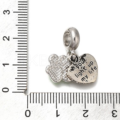 Rack Plating Alloy Enamel European Dangle Charms PALLOY-P307-02B-AS-1