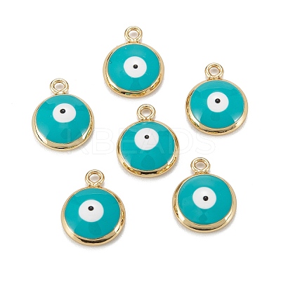 Brass Enamel Charms KK-C223-16G-06-1