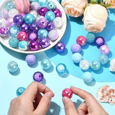50Pcs Marine Theme Acrylic Beads OACR-CJ0001-68-1
