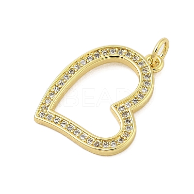 Rack Plating Brass Micro Pave Cubic Zirconia Pendants KK-Z074-50G-1