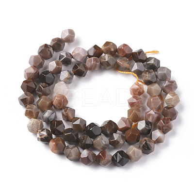 Natural Petrified Wood Beads Strands G-F668-02-6mm-1