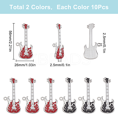 20Pcs 2 Colors Platinum Plated Alloy Enamel Big Pendants FIND-SC0010-64-1