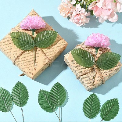 Handmade Silk Cloth Artificial Leaf AJEW-WH20070-073H-1