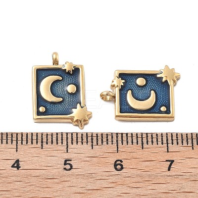 304 Stainless Steel Enamel Pendants STAS-Z121-41G-1