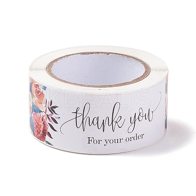 Rectangle with Word Thank You Paper Stickers LS-DIY-B041-28B-1