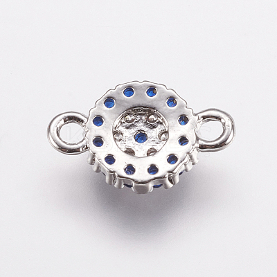 Brass Micro Pave Cubic Zirconia Links ZIRC-E143-47P-1