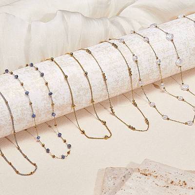304 Stainless Steel Link Chain Necklaces NJEW-SW00051-1