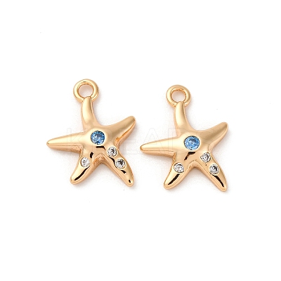 Brass Micro Pave Cubic Zirconia Charms KK-Z112-20G-01-1