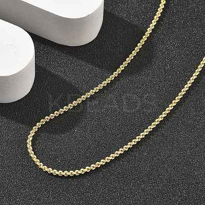 Brass Rolo Chains Necklaces for Women NJEW-D302-22G-1
