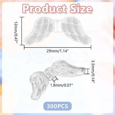 300Pcs Transparent Acrylic Beads TACR-HY0001-08-1
