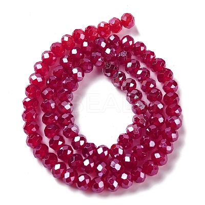 Baking Electroplate Glass Beads Strands DGLA-A039-J10mm-B02-1
