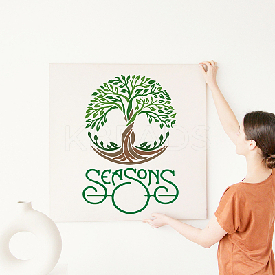 1Pc PET Hollow Out Drawing Painting Stencils DIY-MA0006-46A-01-1