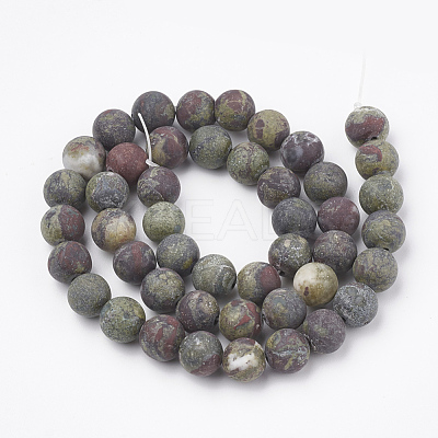 Natural Dragon Blood Stone Beads Strands X-G-T106-143-1