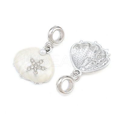 Alloy Enamel European Dangle Charms AL-CBAC2D3-04P-03-1