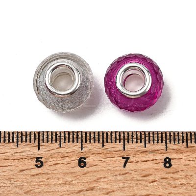 Faceted Resin European Beads RESI-C063-01I-1