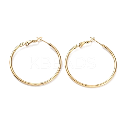 Ring 304 Stainless Steel Hoop Earrings for Women Men EJEW-B049-02D-G-1