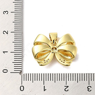 Brass Micro Pave Clear Cubic Zirconia Pendants FIND-Z041-09G-1