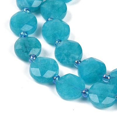Natural Amazonite Dyed  Beads Strands G-C116-A23-01B-1