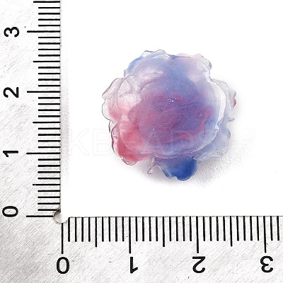 Two Tone Opaque Resin & Glitter Powder Cabochons RE-CBA7537-04F-1