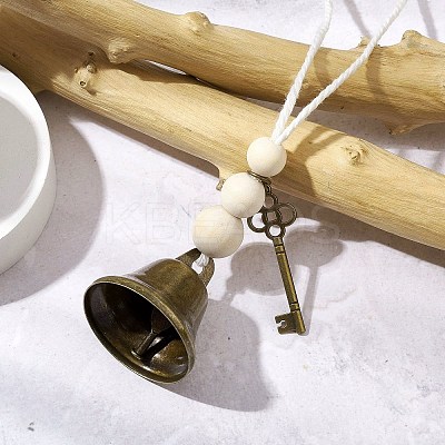 Iron Bell Hanging Ornaments HJEW-JM02523-1