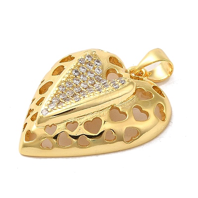 Mother's Day Brass Micro Pave Clear Cubic Zirconia Pendants FIND-Z041-20D-1
