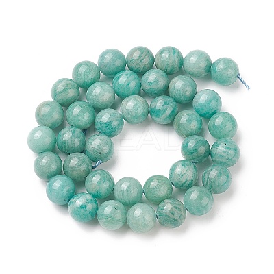 Natural Amazonite Beads Strands G-F461-12-8mm-01-1