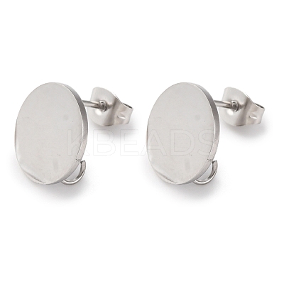 304 Stainless Steel Stud Earring Findings STAS-D371-02P-01-1