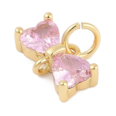 Rack Plating Brass Micro Pave Cubic Zirconia Links KK-Q028-14G-1