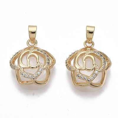 Natural Chalcedony Pendants KK-N232-19-NF-1