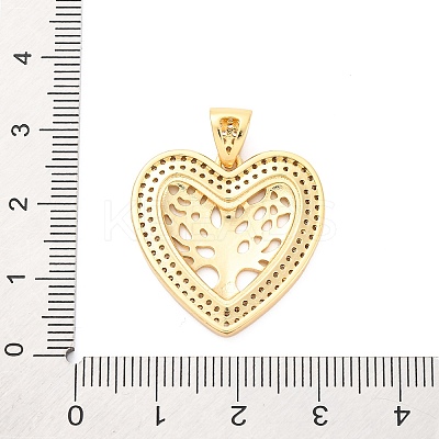 Brass Micro Pave Cubic Zirconia Pendants KK-D325-59G-02-1