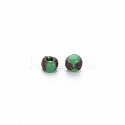 8/0 Two Tone Opaque Glass Seed Beads SEED-T006-01B-A07-1