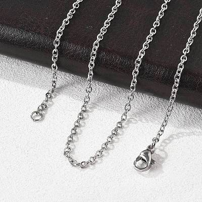 Non-Tarnish 304 Stainless Steel Cable Chain for Necklace LS-STAS-E052-61P-50cm-1