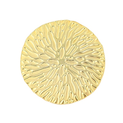 Textured Flat Round 304 Stainless Steel Adjustable Rings for Women RJEW-H234-04G-1