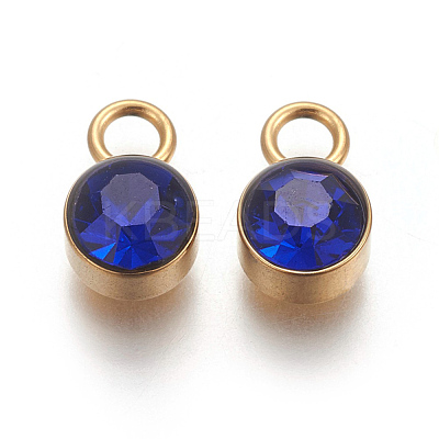 Glass Rhinestone Charms STAS-F189-B06-1