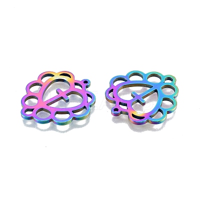 Ion Plating(IP) 201 Stainless Steel Pendants STAS-N098-102M-1