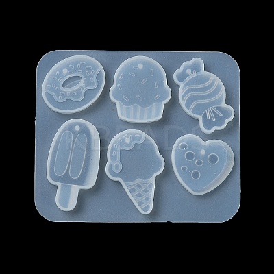 Ice Cream/Cake/Donut Pendant DIY Silicone Mold X1-DIY-K073-09C-1