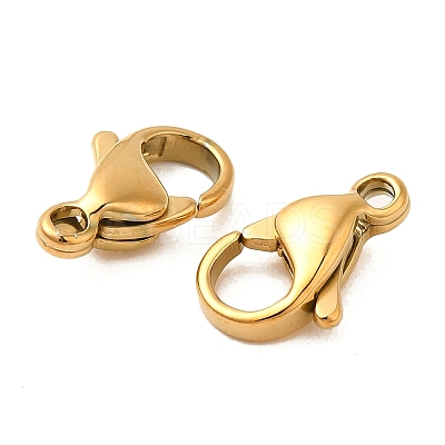Ion Plating(IP) 304 Stainless Steel Lobster Claw Clasps STAS-AB11-G-01-1