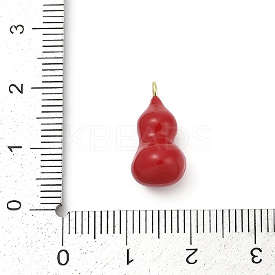 Gourd Brass Enamel Pendants KK-G526-20G-02-1