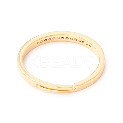 Sparking Cubic Zirconia Adjustbale Ring RJEW-I078-32G-NR-1