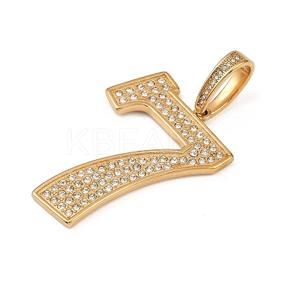 304 Stainless Steel with Rhinestone Big Pendants STAS-Z171-09G-1
