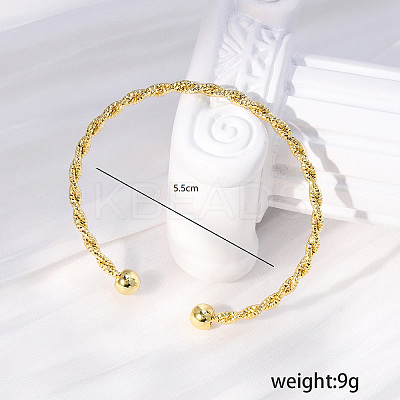 Twisted Brass Cuff Bangles YN8277-1
