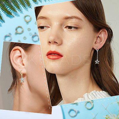 30 Pairs 2 Colors Brass Huggie Hoop Earring Findings KK-ME0003-68-1