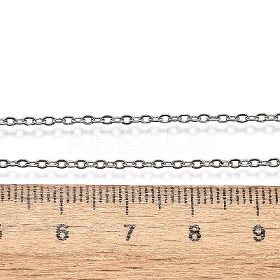 Tarnish Resistant Trendy Unisex 304 Stainless Steel Cable Chain Necklaces NJEW-M047-B-01-1