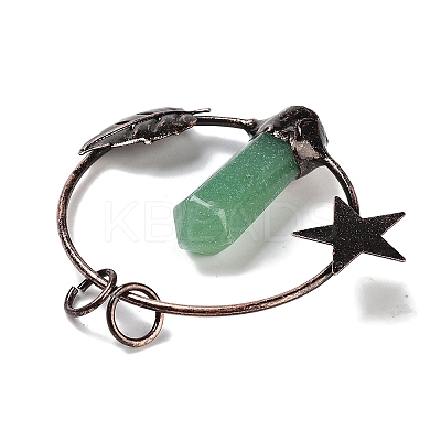 Natural Green Aventurine Faceted Pointed Bullet Big Pendants G-A221-01D-1