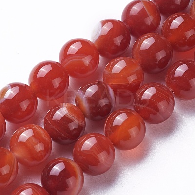 Natural Red Agate Beads Strands G-P434-09C-A-1