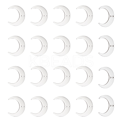 201 Stainless Steel 2-Loop Link Pendants STAS-UN0044-24-1