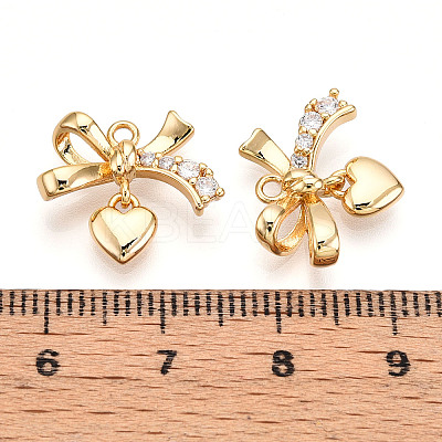 Brass Micro Pave Cubic Zirconia Charms KK-N261-85G-1