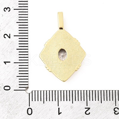 Brass Micro Pave Clear Cubic Zirconia Pendants KK-Z147-05G-1