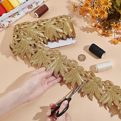 Leaf Shape Polyester Embroidery Ornaments Accessories DIY-WH0568-57-1